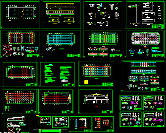 洪湖二层全钢结构超市图纸