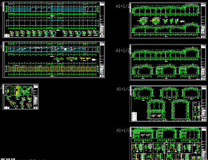洪湖钢结构厂房图纸